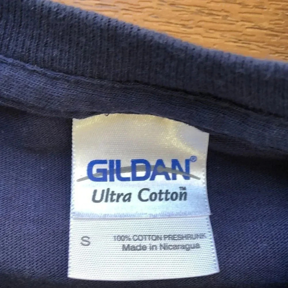 Gildan Blue tee shirt size S 100% cotton - Picture 6 of 10